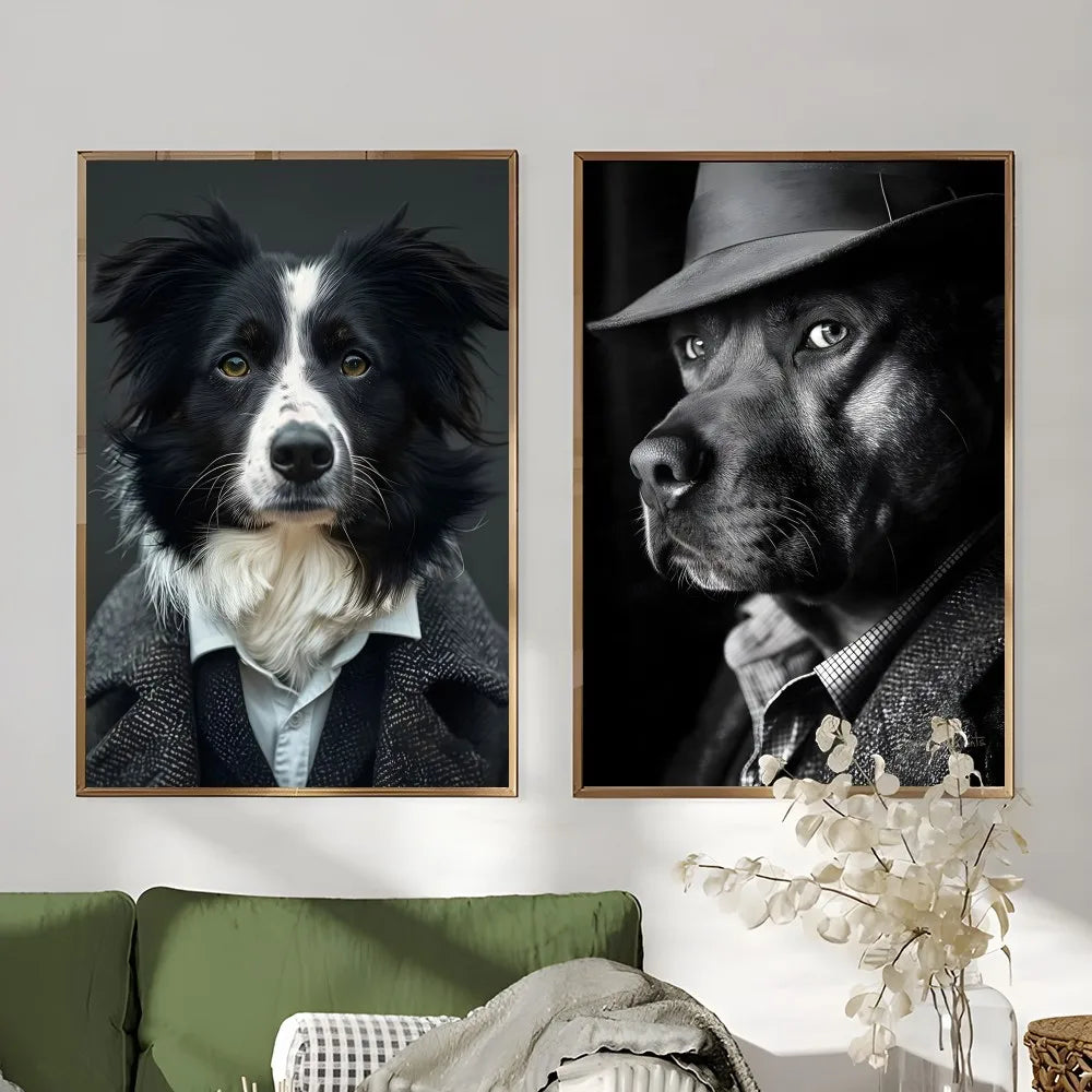 Dog friend funny spoof gift Poster 1pc Living room wall decor aesthetic Hallway Bedroom Bathroom Bar Festive Creative waterproof