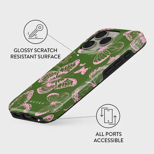 No Regrets BURGA Phone Case for iPhone 16 15 14 13 12 11 X XS XR XSMAX 7 8 Pro Max Plus Luxury Double-layer Back Cover