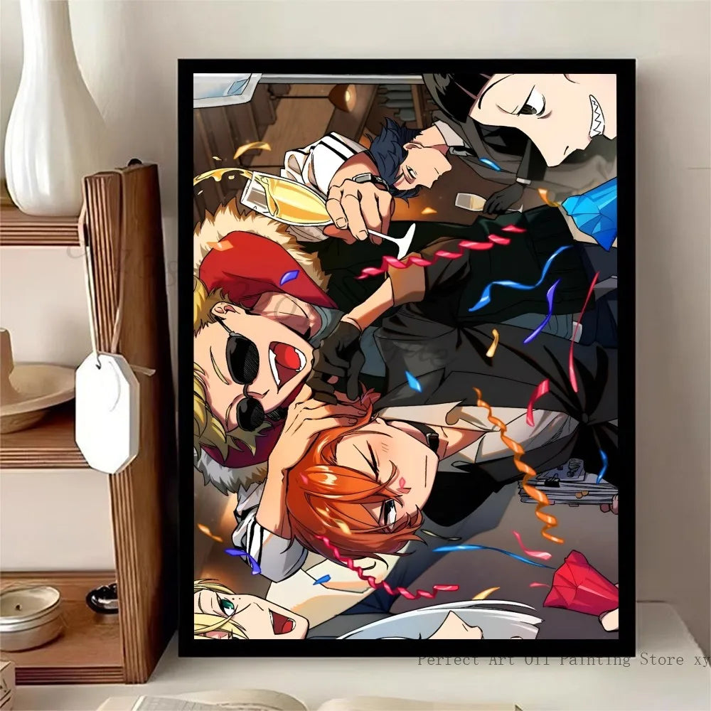 1pc Bungo Stray Dogs Dazai Chuuya Anime Poster Stickers Art Wall Murals Decor Game Room Decor Gifts Kawaii HD Painting Cat Cars