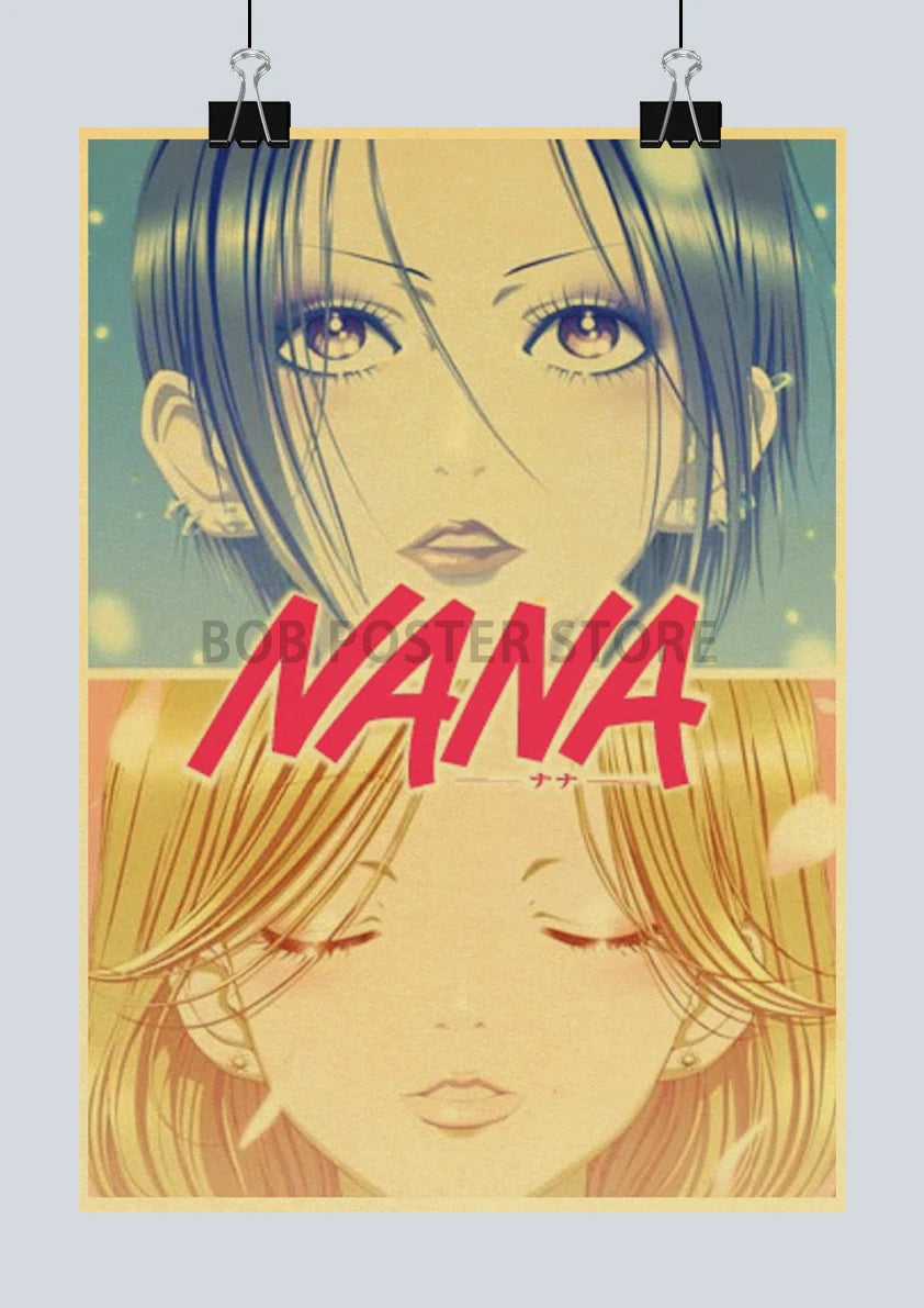 Japan Anime NANA Posters Retro Kraft Paper Sticker Poster 2021 Arrivals Bar Cafe Decor Nostalgia Gift Funny Prints Wall Painting