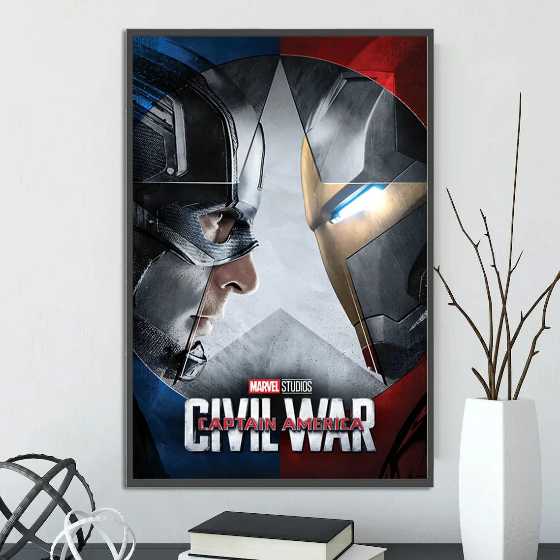 I-Iron Man M-Marvel Movie Poster Self-adhesive Wallpaper Figures Home Decoration Painting Wall T-Thor Art Bedroom Cartoons Decor