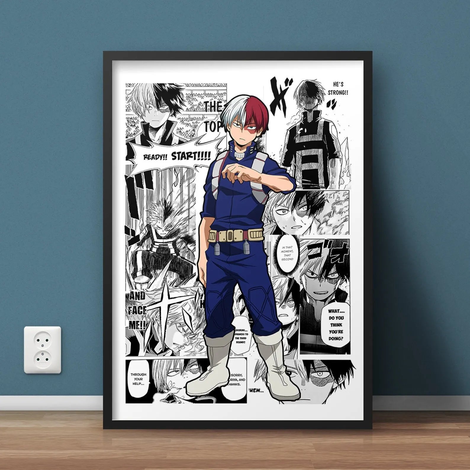 My Hero Academia Canvas Poster Anime Wall Art for Living Kids Room Decor