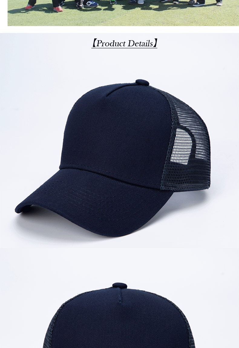 Wholesale Hat Men's Baseball Caps Unisex Casual Decorative Travel Hats Adult Tennis Caps Mesh Hats Custom Embroidery Print Logo
