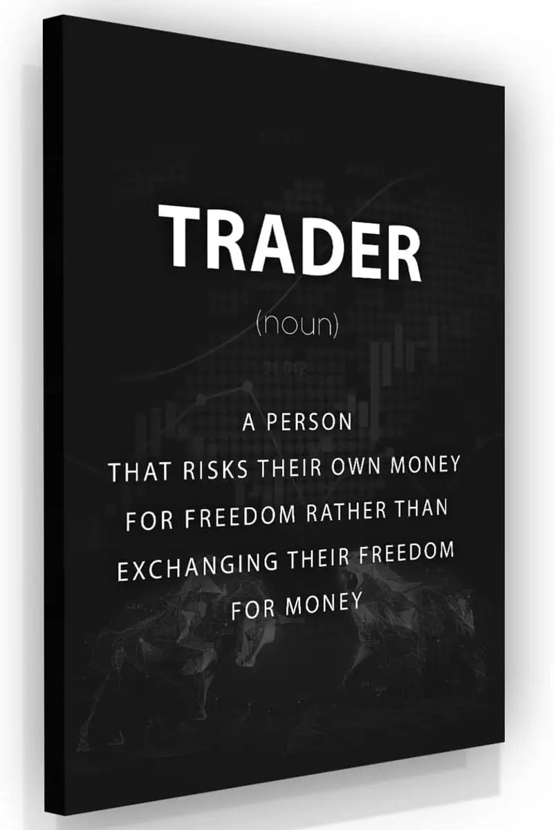 NATVVA Motivational Wall Art Money Forex Trade Stock Market Canvas Print Poster Trader Office Wall Decor Inspirational Artwor