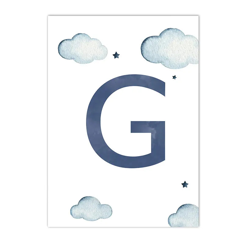 Hot Air Balloon Canvas Poster Custom Name Art Painting Blue Helicopter Plane Print Pictures Nursery Wall Posters Kids Room Decor
