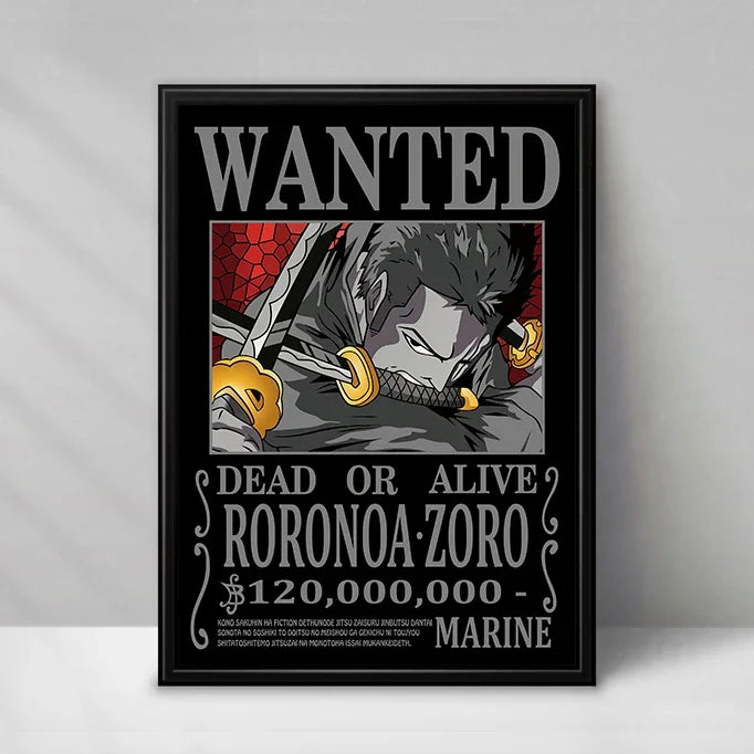 New Bandai Japanese Animation One Piece Bounty Order HD Poster Hanging Painting Mural Gaming Room Living Room Decoration Paintin