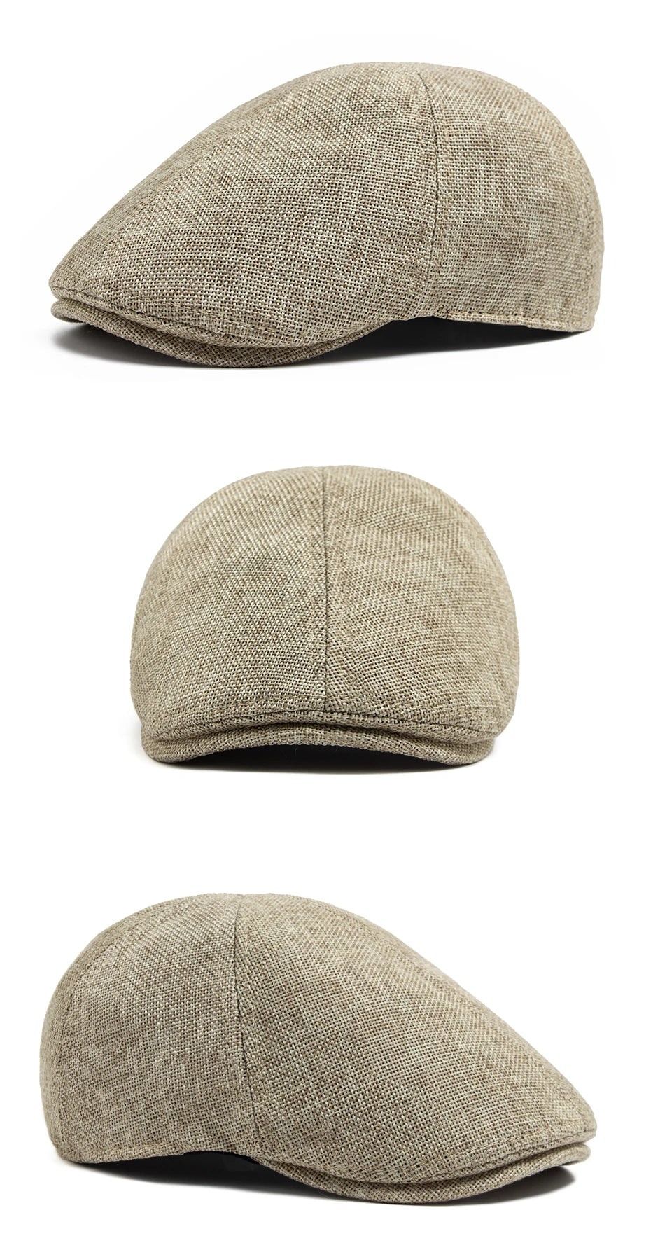 New Summer Linen Beret Men Sun Visor Flat Hat Women Fashion Berets Breathable Newsboy Cap Luxury Vintage Caps Unisex