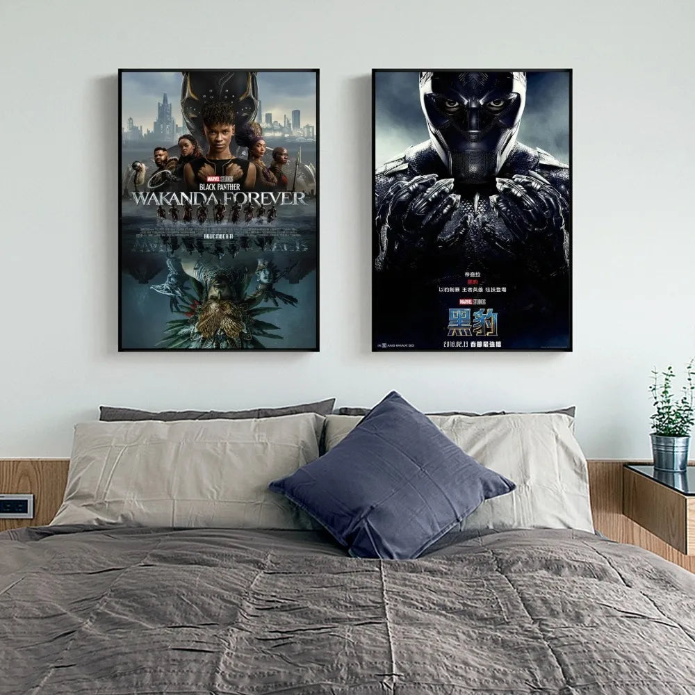 1pc Black Panther Marvel Comics Poster Wall Art Home Decor Room Decor Digital Painting Living Room Restaurant Kitchen Art