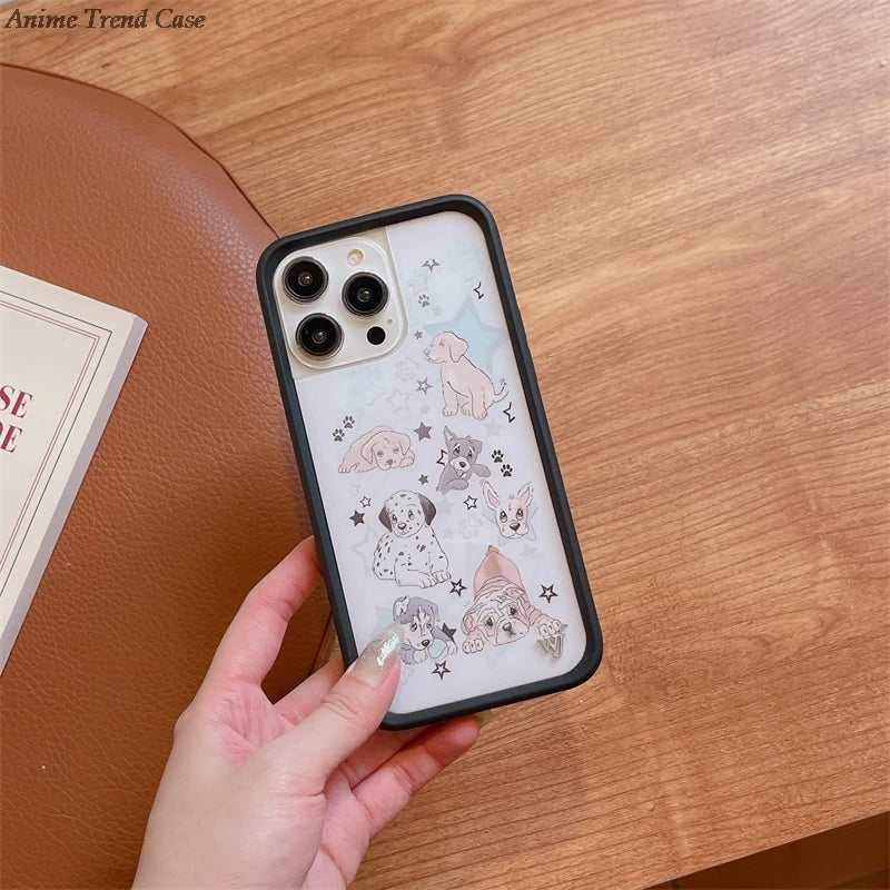 Wildflower 3D WF Metal Logo Phone Case for iPhone 16 15 14 13 12 Pro Max Plus 14pro 16pro Animal Butterfly Horse Fox Cover Funda