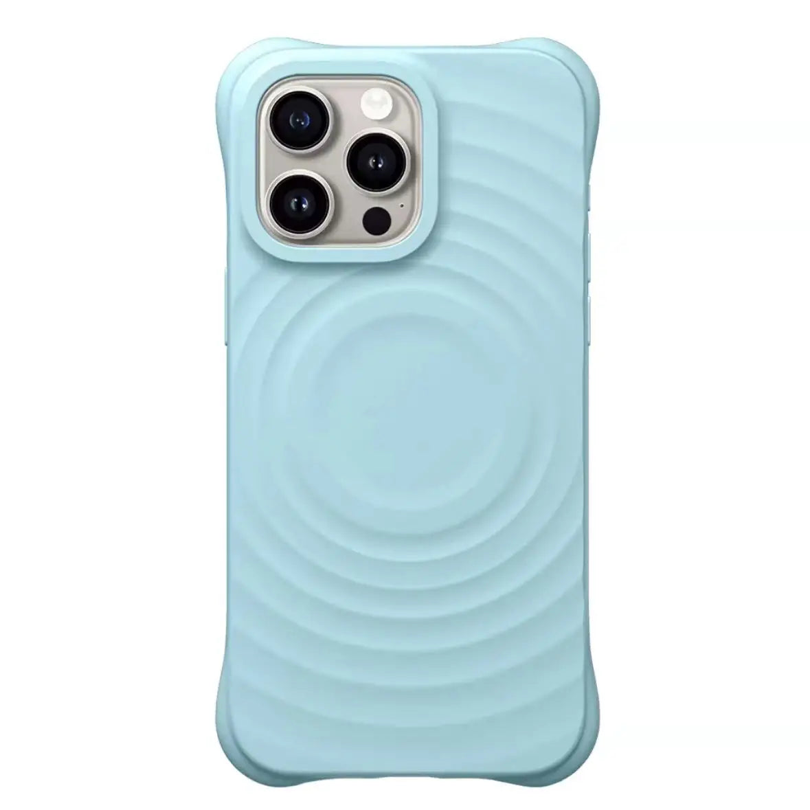 Wave Solid Color Silicone Phone Case With MagSafe For iPhone 16 15 14 13 Pro Max Plus Simple Celebrity Same Style Phone Case