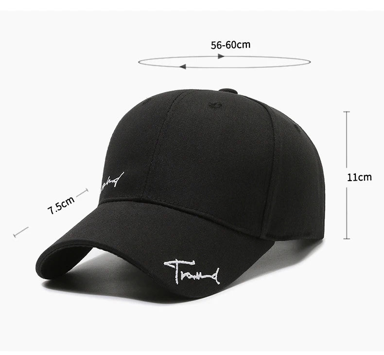 New Embroidery Baseball Cap For Men Women Hat Solid Sunscreen Baseball Hats Cotton Outdoor Sport Running Visor Casual Cap
