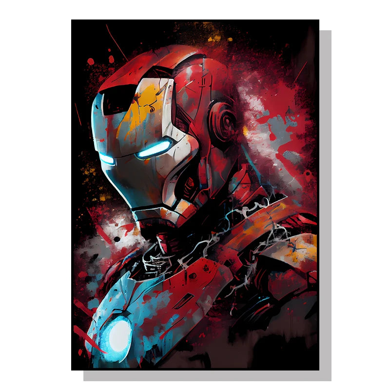 Marvel Movie Canvas Art Poster Anime Super Hero SpiderMan Iron Man Canvas Painting Home Wall Decor Prints and Children's Gifts