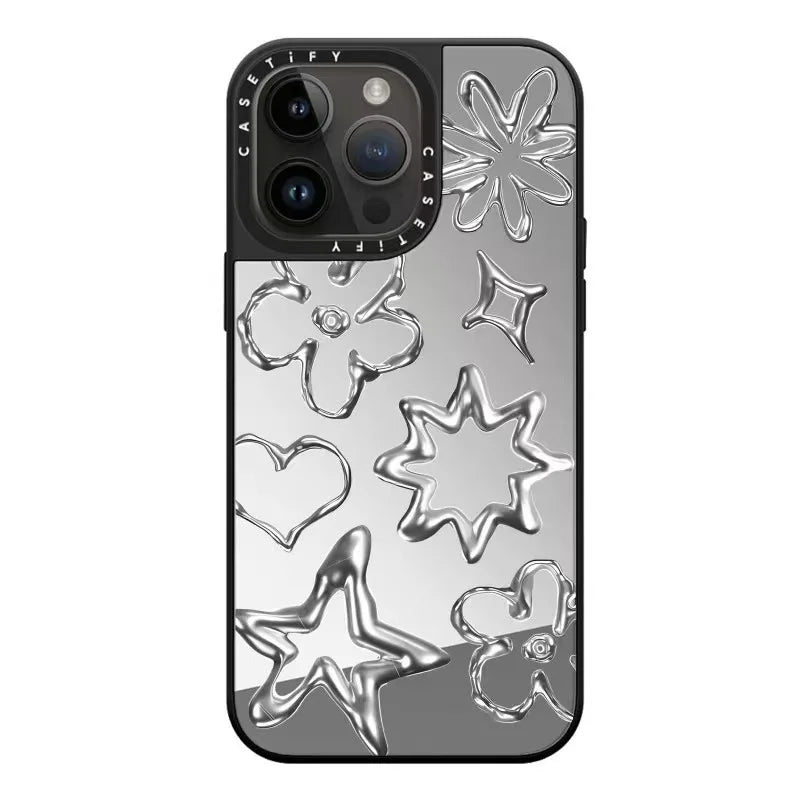 Caset Pink Heart Letter Anti-Fall Phone Case for iPhone 16 pro Max Collaborative Series Protective Cover for Apple Phones