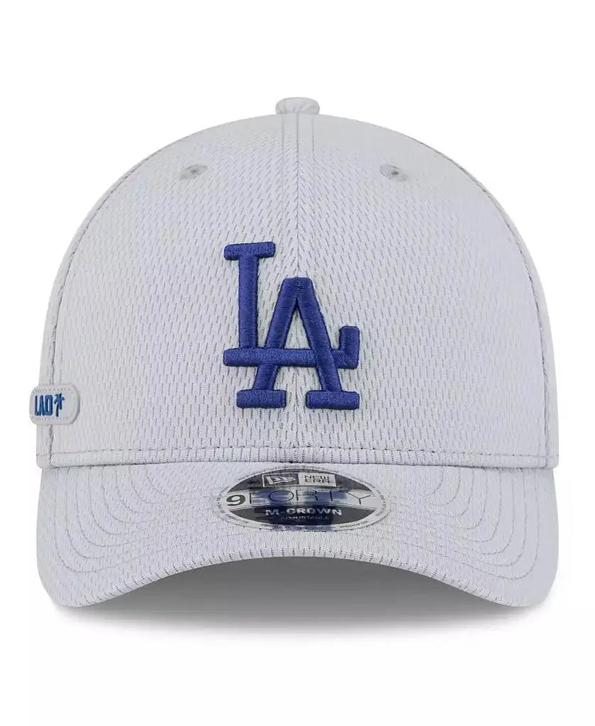 New Era | Men's Gray Los Angeles Dodgers 2025 MLB Clubhouse 9FORTY M-Crown Adjustable Hat