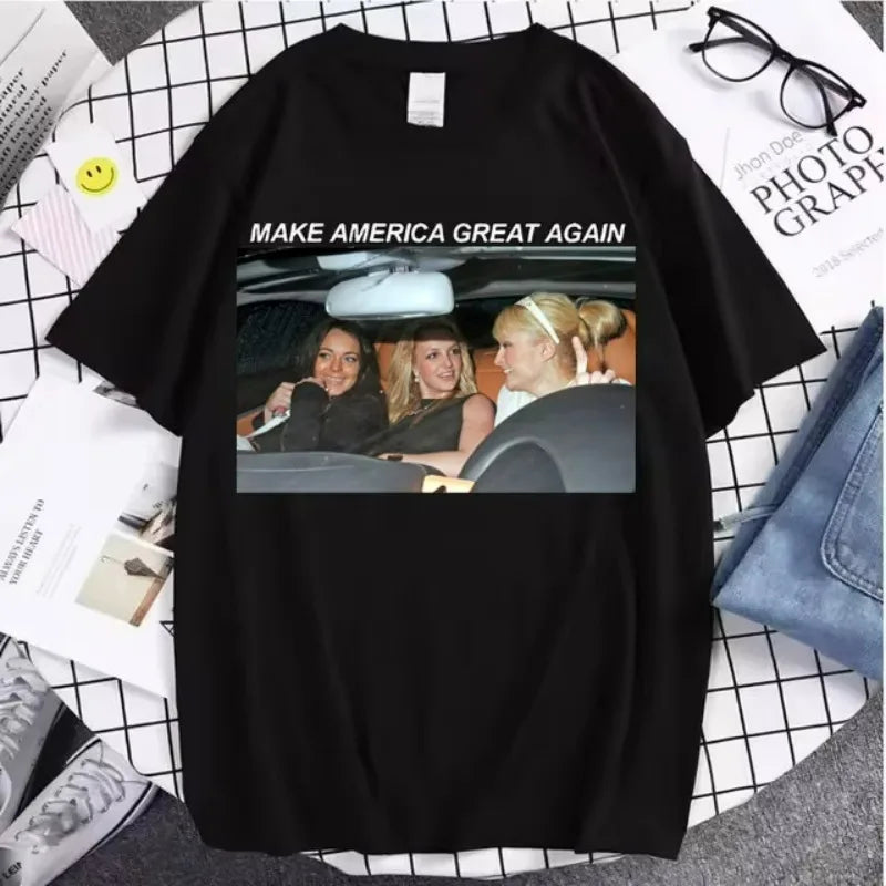 Funny Britney Make America Great Again T Shirt High Quality Cotton Tees Fashion Summer Casual Tops Unsiex T-shirts Streetwear