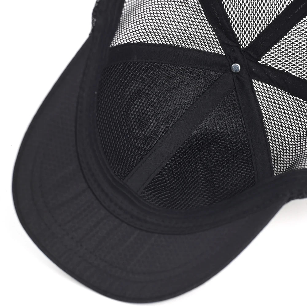 Summer Spring Short Brim Mesh Baseball Cap Men Women Breathable Dad Hat Adjustable Solid Trucker Style Low Profile Caps