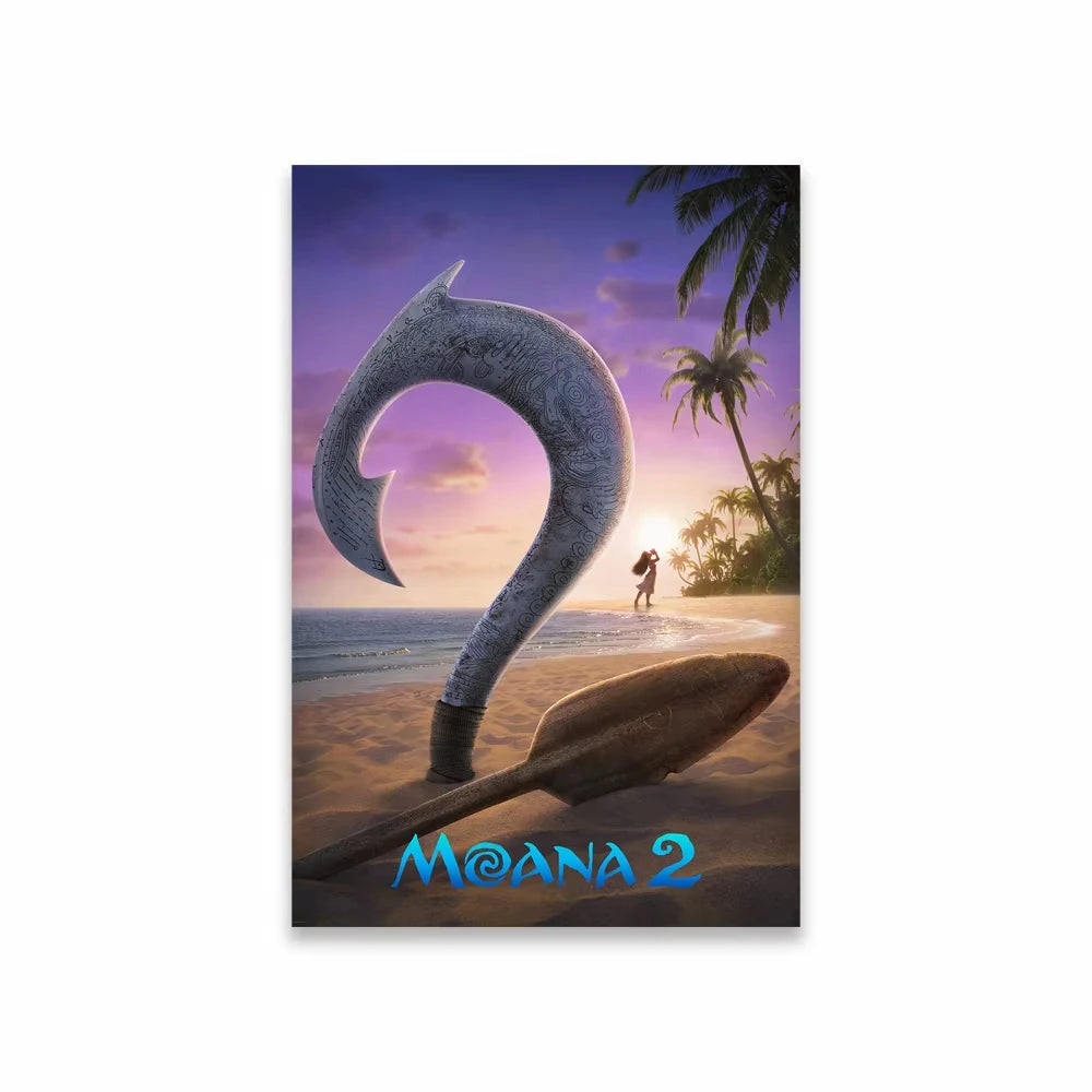 Moana 2 Poster Disney New Movie Posters Motivational Cartoon Prints Moana 2 Art Canvas Painting Kids Living Room Home Decor