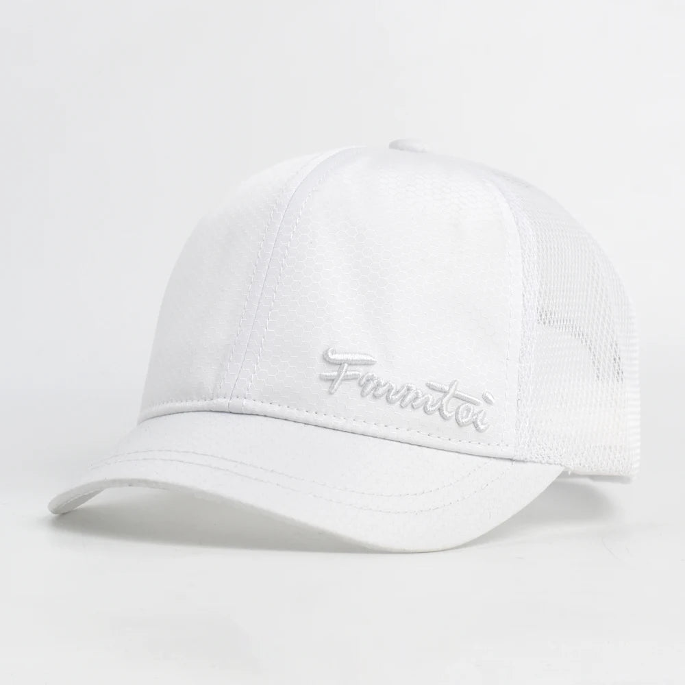 Summer Spring Short Brim Mesh Baseball Cap Men Women Breathable Dad Hat Adjustable Solid Trucker Style Low Profile Caps