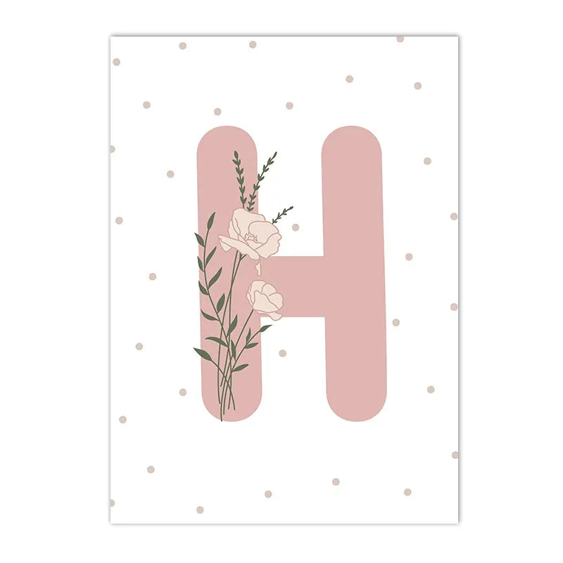 Pink Heart Nursery Poster Sun Daisy Butterfly Rainbow Wall Art Canvas Painting Personalized Name Print Pictures Girl Room Decor