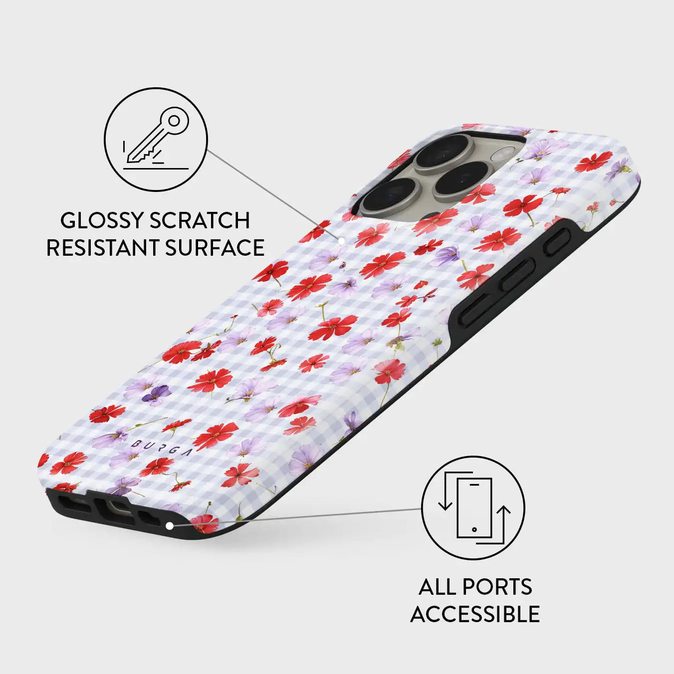 BURGA Idyllic Phone Case for iPhone 16 15 14 13 12 11 X XS XR XSMAX 7 8 Pro Max Plus Luxury Double-layer Back Cover