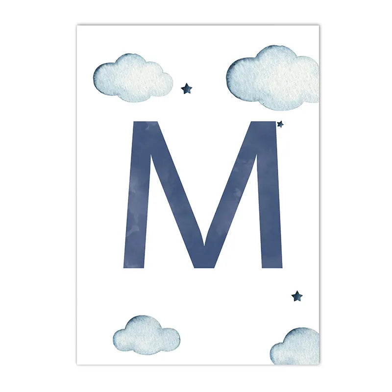 Hot Air Balloon Canvas Poster Custom Name Art Painting Blue Helicopter Plane Print Pictures Nursery Wall Posters Kids Room Decor