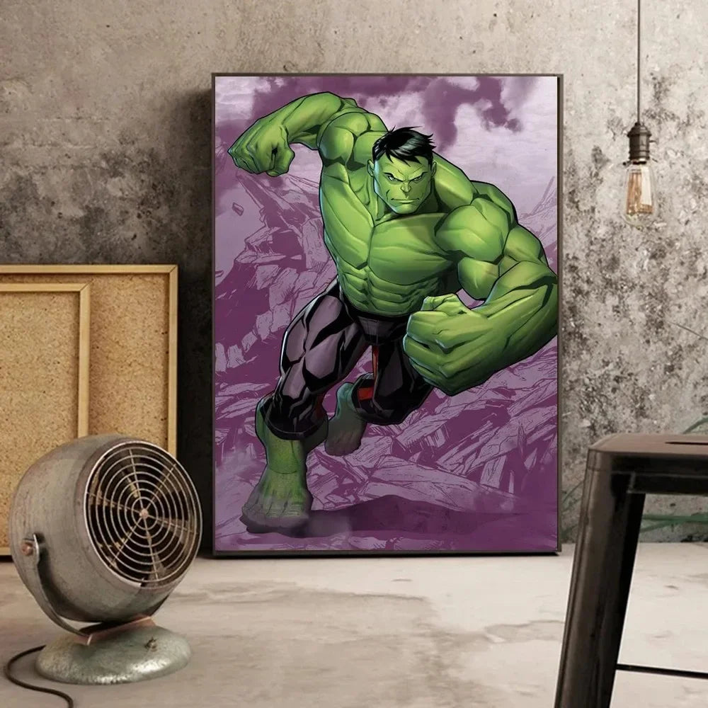 MINISO Canvas Painting Marvel Movie Avengers Superhero Wall Art Posters SpiderMan Home Room Decoration Murals Print Picture Gift