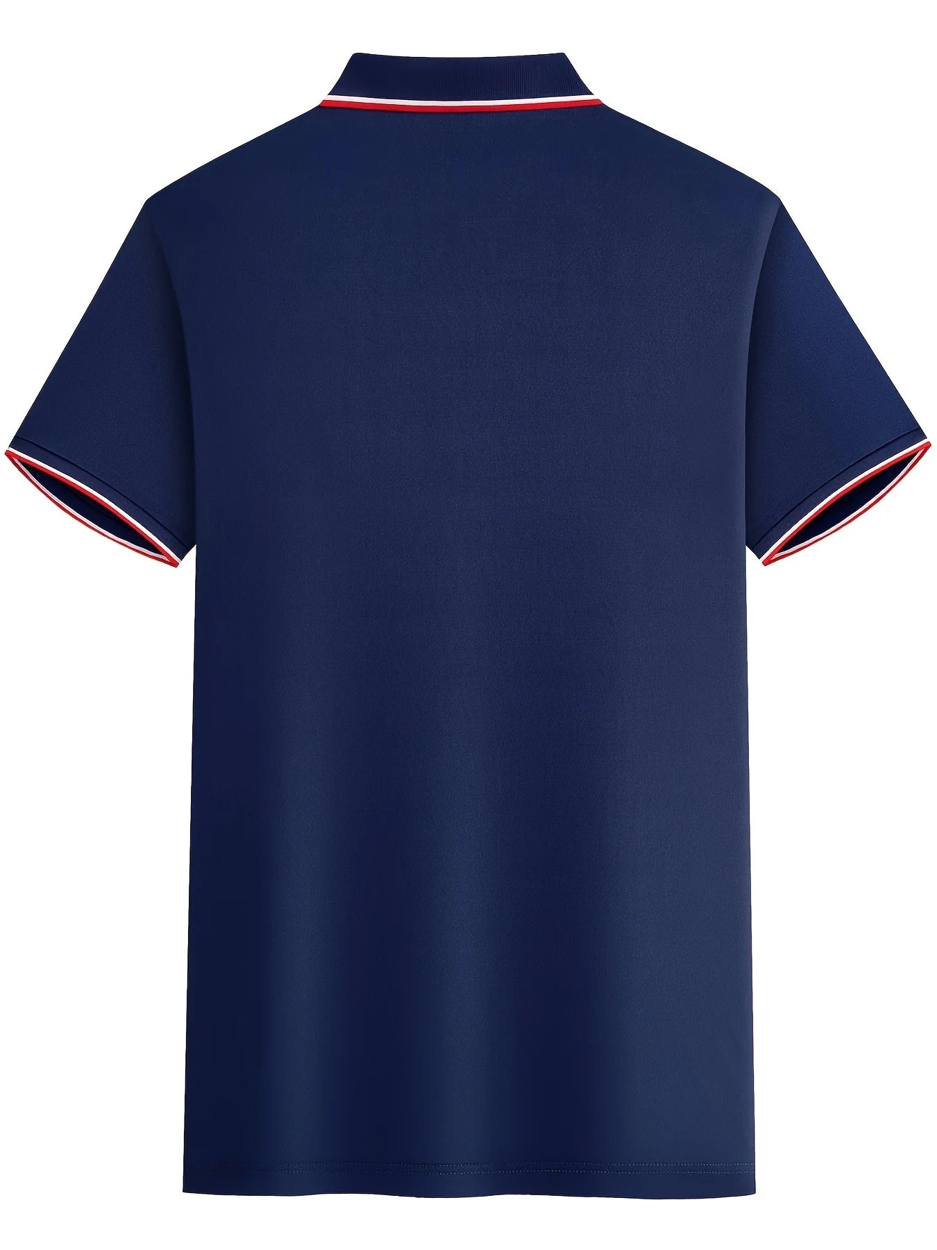 Men's Summer 100 Cotton Eagle Pattern Print Loose Large Casual Polo Collar Short Sleeve POLO Shirt Top