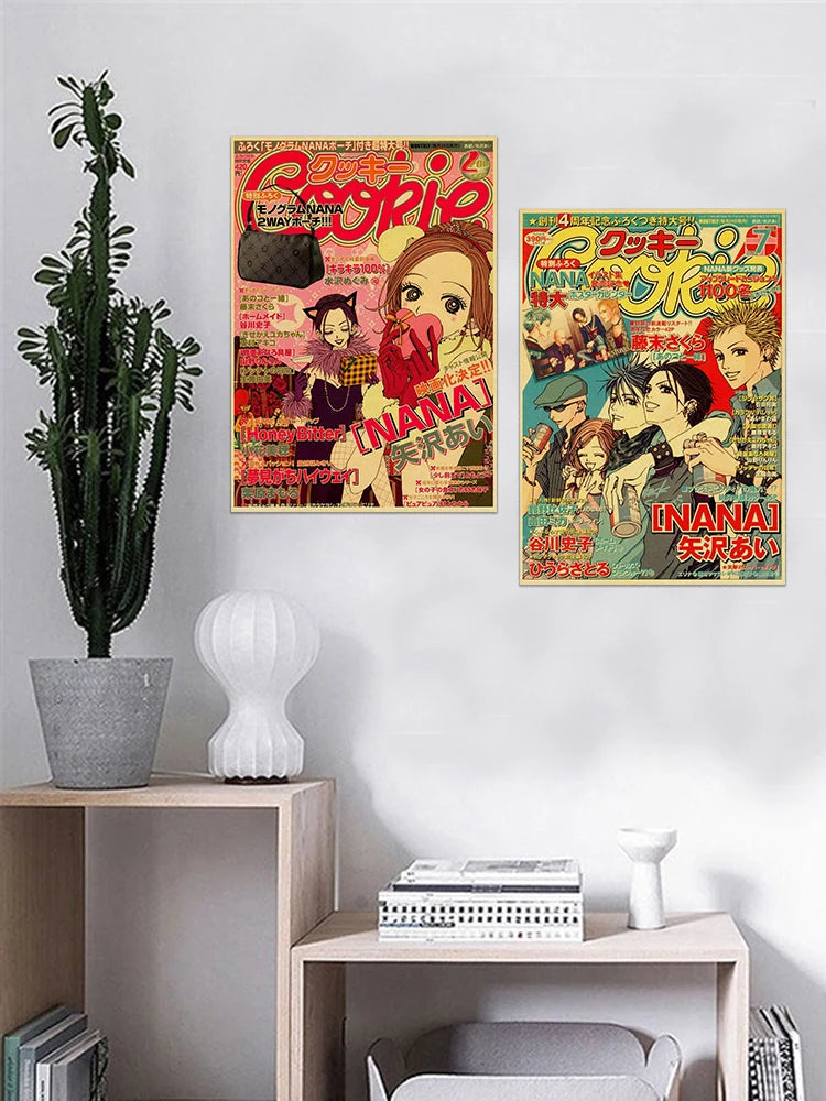 Japan Anime NANA Posters Retro Kraft Paper Sticker Poster 2021 Arrivals Bar Cafe Decor Nostalgia Gift Funny Prints Wall Painting