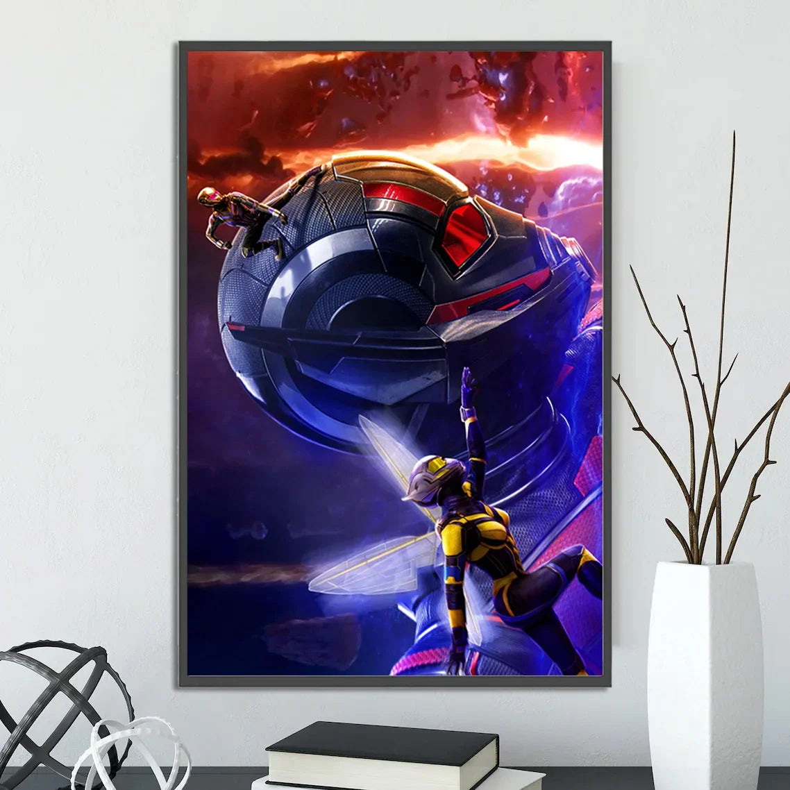 I-Iron Man M-Marvel Movie Poster Self-adhesive Wallpaper Figures Home Decoration Painting Wall T-Thor Art Bedroom Cartoons Decor