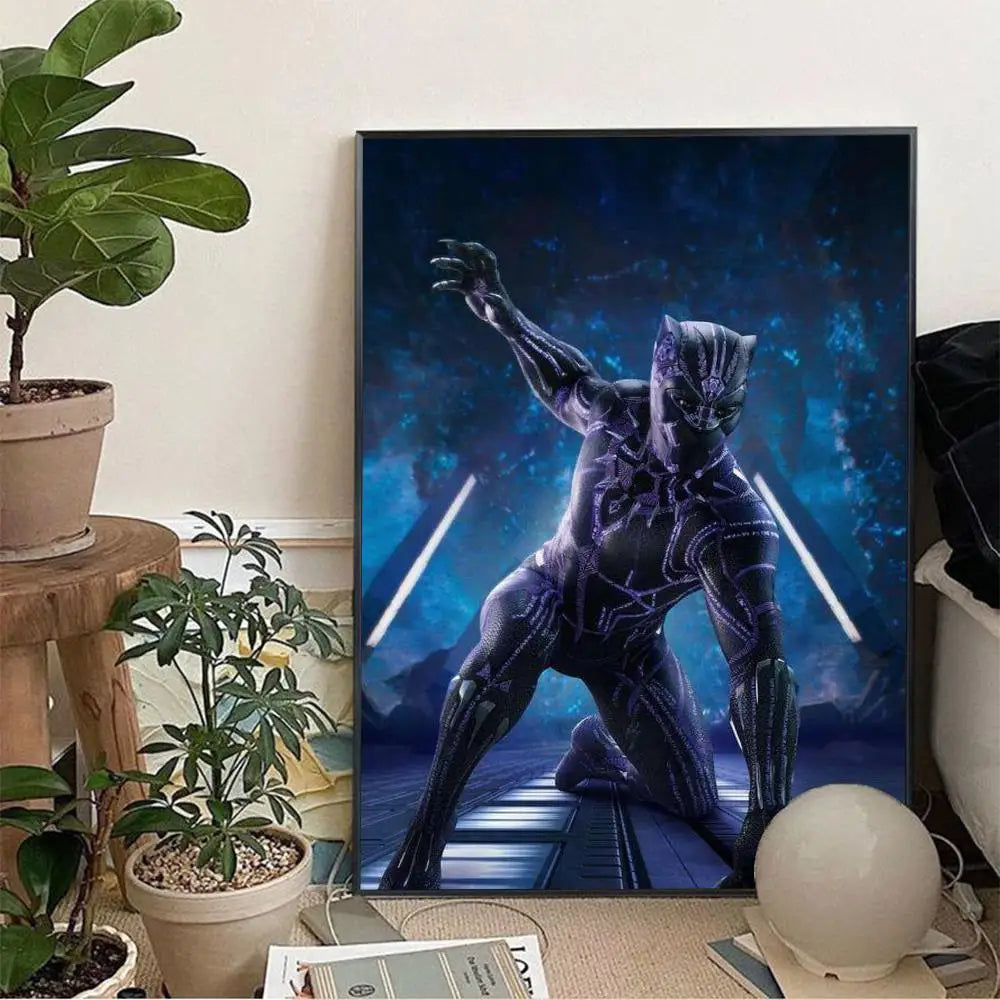 1pc Black Panther Marvel Comics Poster Wall Art Home Decor Room Decor Digital Painting Living Room Restaurant Kitchen Art