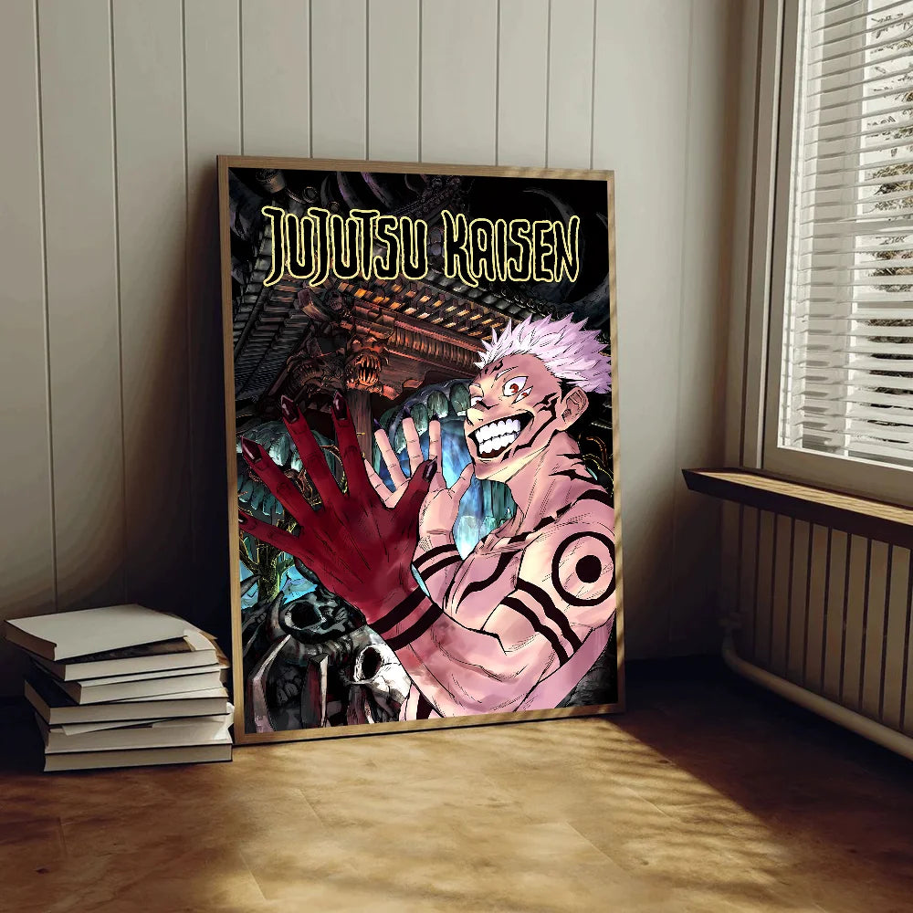 Jujutsu Kaisen Anime Anime Posters Sticky HD Quality Wall Art Retro Posters for Home Kawaii Room Decor