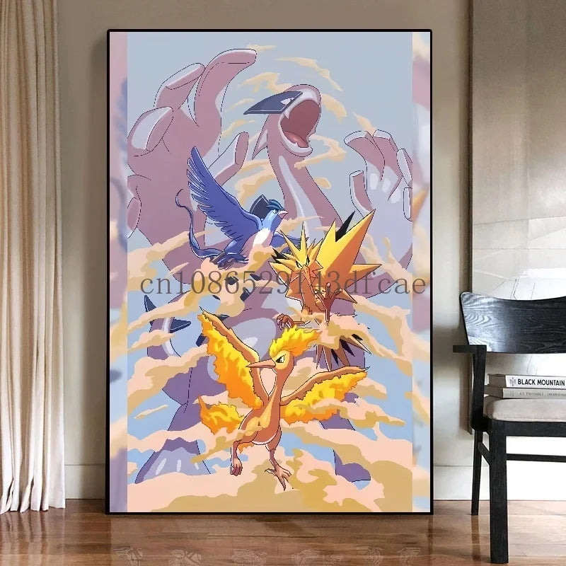 Classic Canvas Wall Art Aesthetic Poster Pokemon Pikachu Home Room Painting Cuadros Best Gift Hanging Gifts Cartoon Character