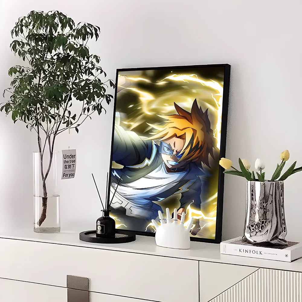 My Hero Academia Kaminari Denki Classic Anime Poster Fancy Wall Sticker for Living Room Bar Decoration Decor Art Wall Stickers
