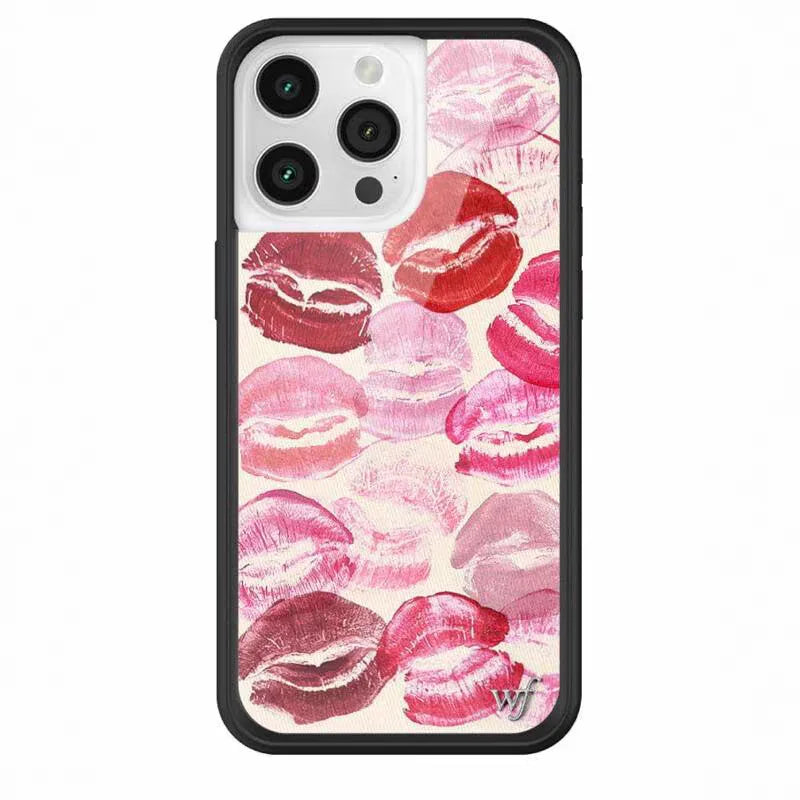 Wildflower Kensington Girls Phone Case for iPhone 12 13 14 15 16 Pro Max Plus 16Pro wf Romantic kiss mark Lipstick Lips Cover