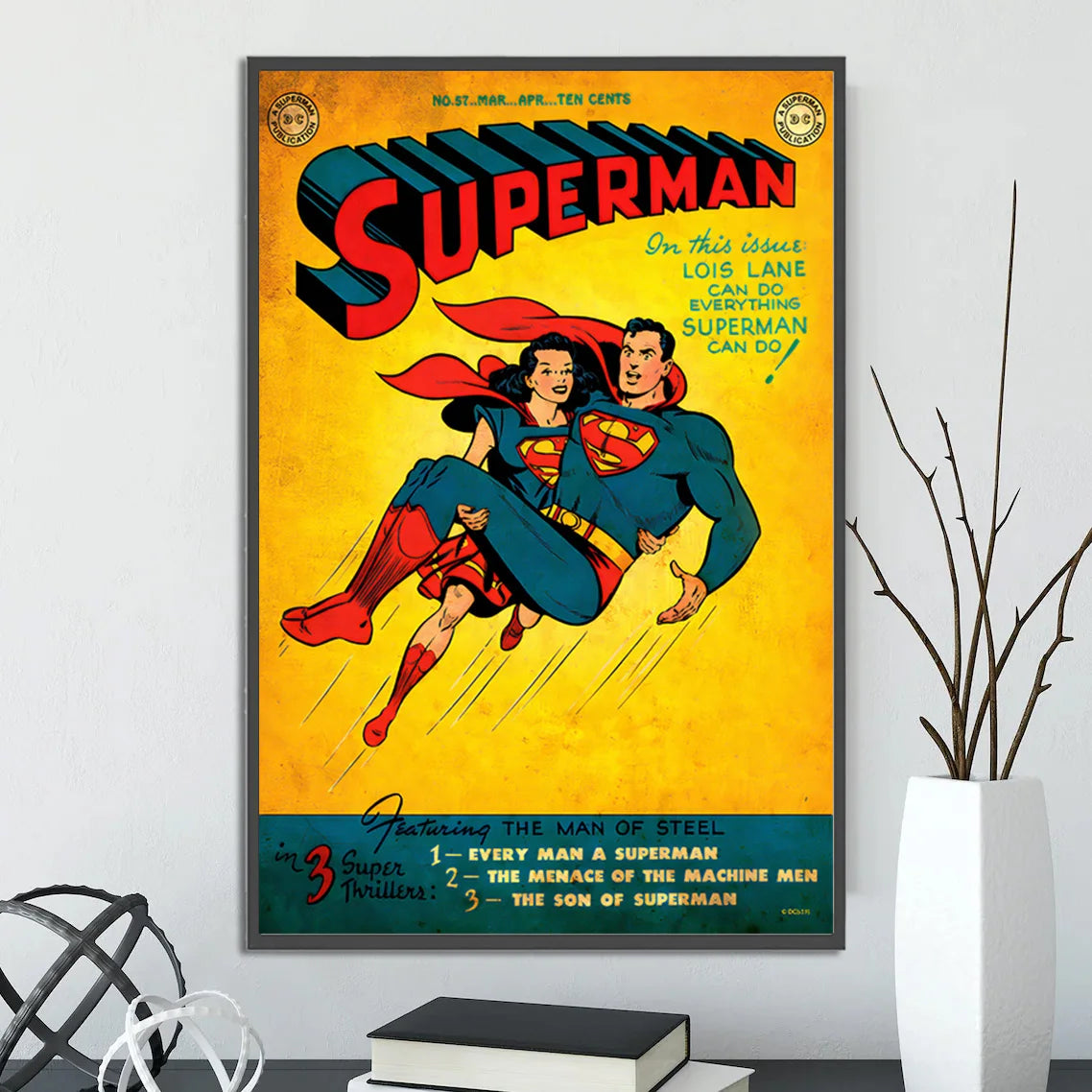 Batman Self-adhesive Poster Movie Wallpaper Figures Home Decoration Painting Wall Art DC Classic Covers Room Decor Kids Gift