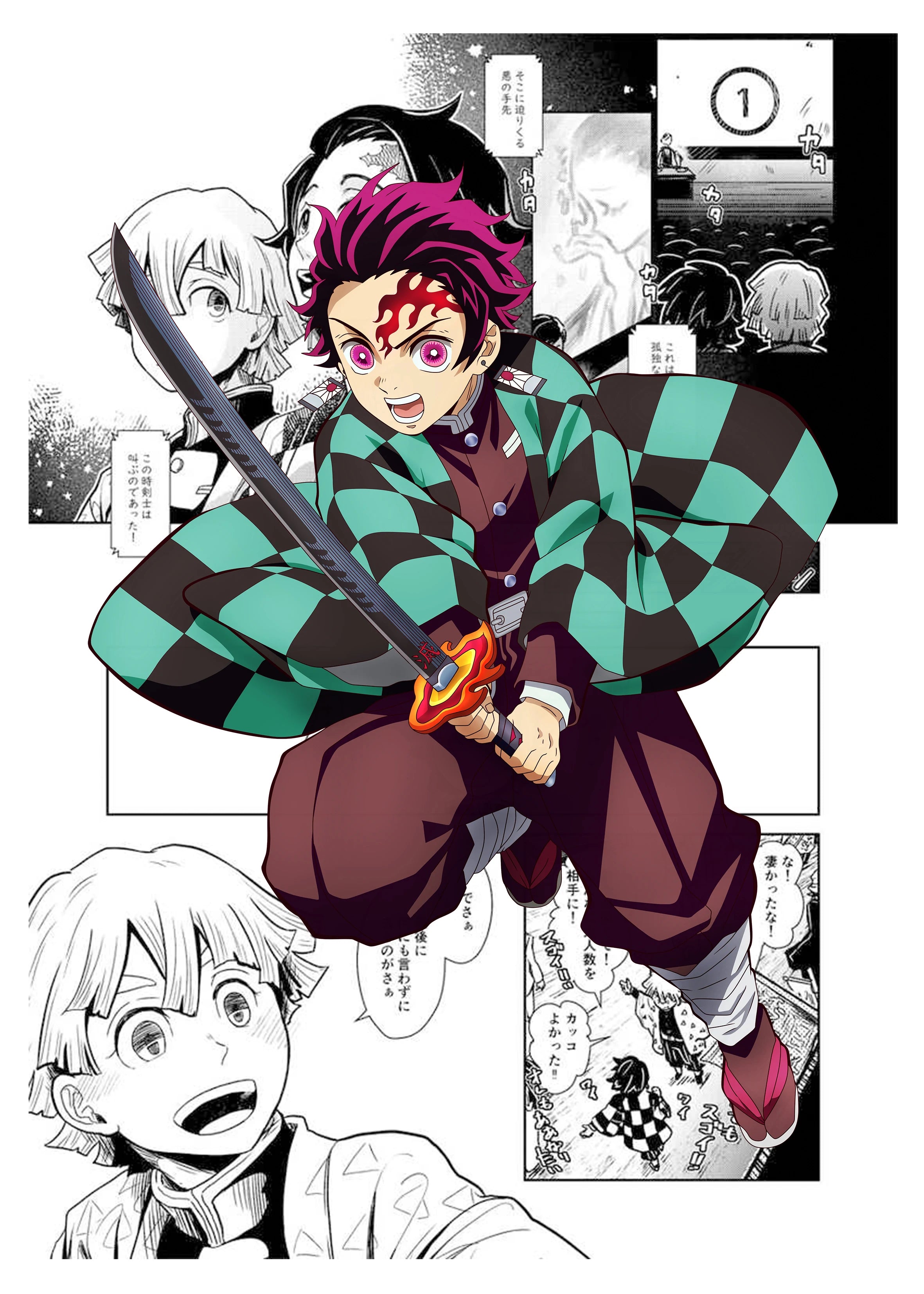 Japan Anime Figure Demon Slayer Picture Art Home Decor Canvas Painting Poster For Living Kids Room Sofa Wall Decoration Posters