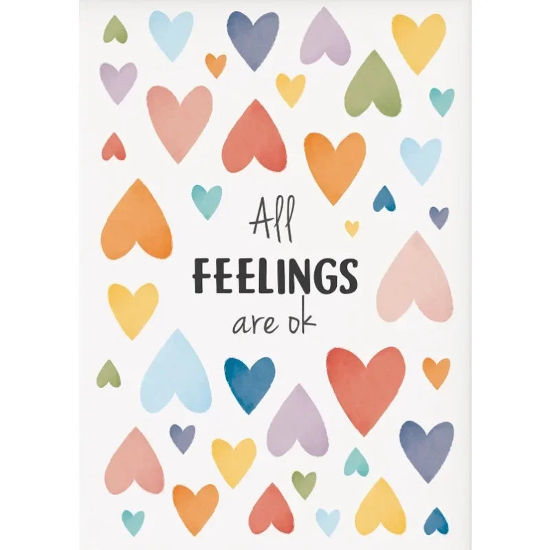 Feelings Chart Mood Meter Poster Mental Health Canvas Wall Art for Children Baby Room School Counselor Office Decor Home Decor