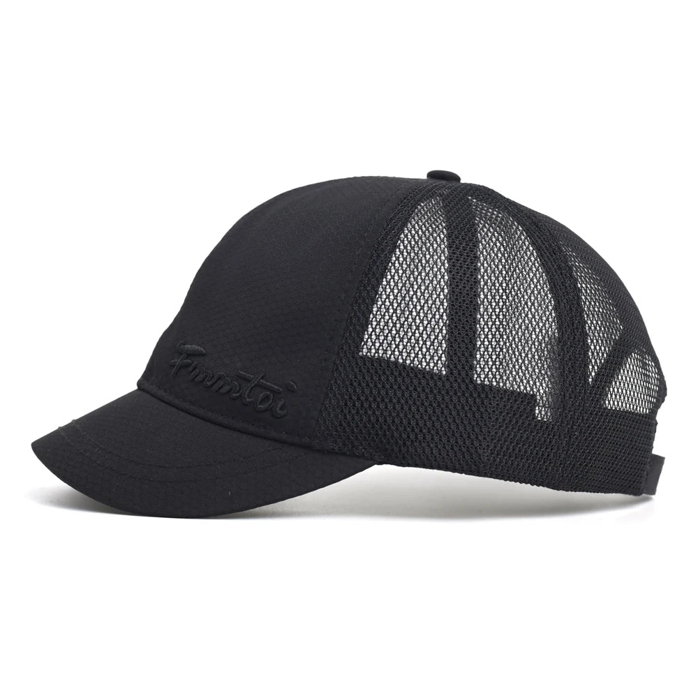 Summer Spring Short Brim Mesh Baseball Cap Men Women Breathable Dad Hat Adjustable Solid Trucker Style Low Profile Caps