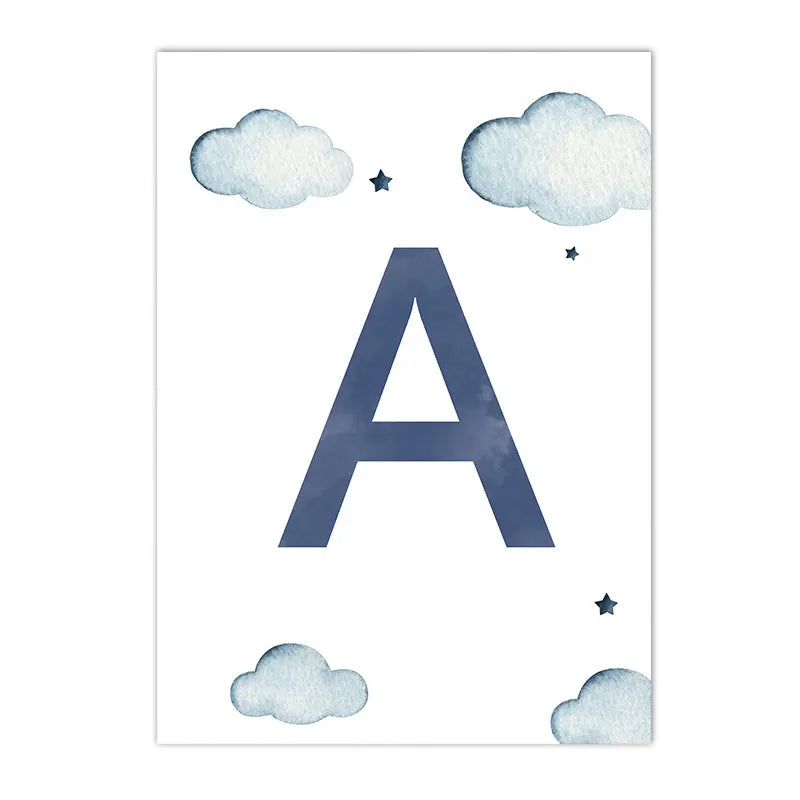 Hot Air Balloon Canvas Poster Custom Name Art Painting Blue Helicopter Plane Print Pictures Nursery Wall Posters Kids Room Decor