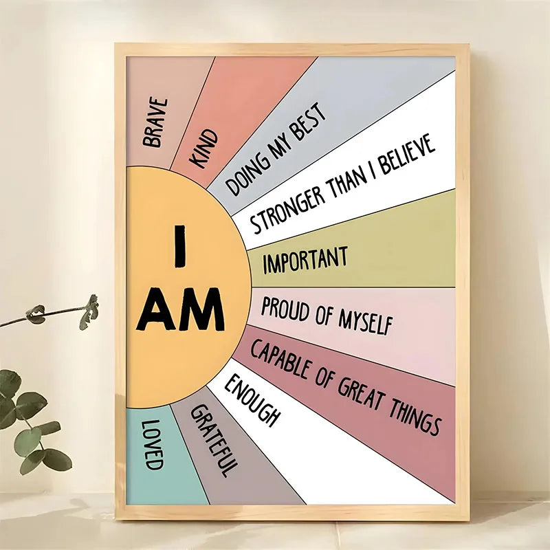 1pc Inspirational Quote Poster Wall Art Motivational Message Unique Gift Idea Poster Minimalistic Home Office Decor