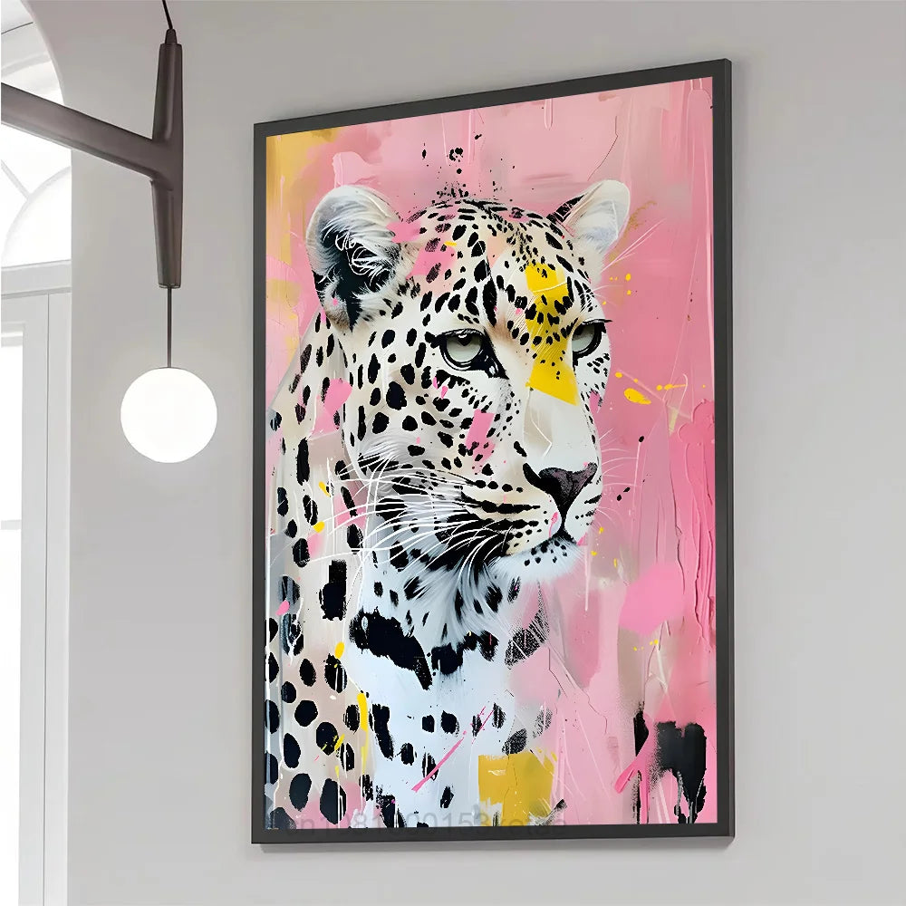 Colorful Bathtub Animal Tiger Zebra Black Cat Aesthetic Poster Paper Print Home Bedroom Entrance Cafe Art Painting Decoration