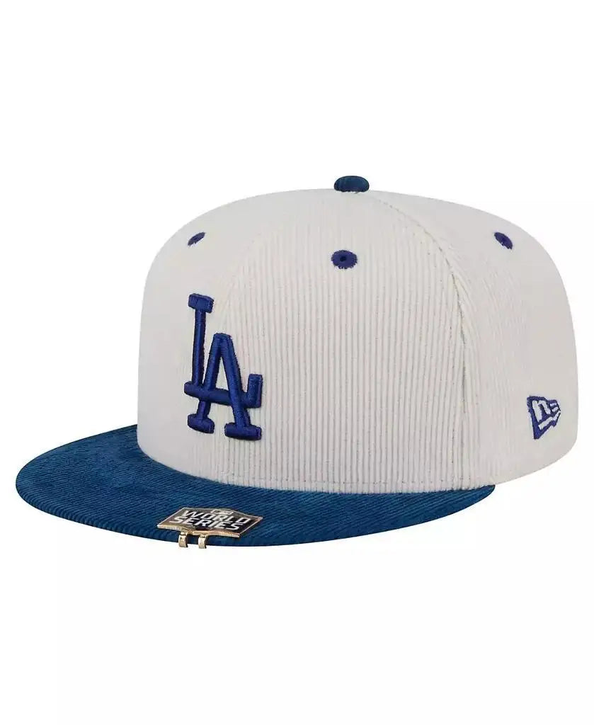 New Era | Men's Cream/Royal Los Angeles Dodgers Two-Tone Corduroy 59FIFTY Fitted Hat