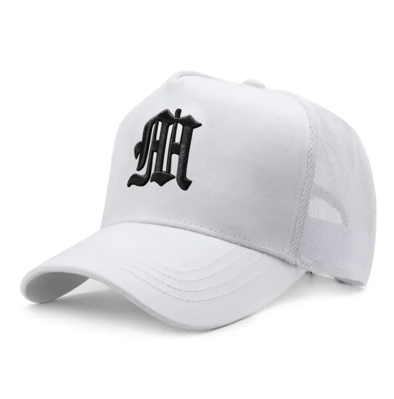 New Men's Large Size 65cm High Top Baseball Cap Tide Big Head Summer Thin Mesh Breathable Trucker Cap Embroidery Sun Hat Women