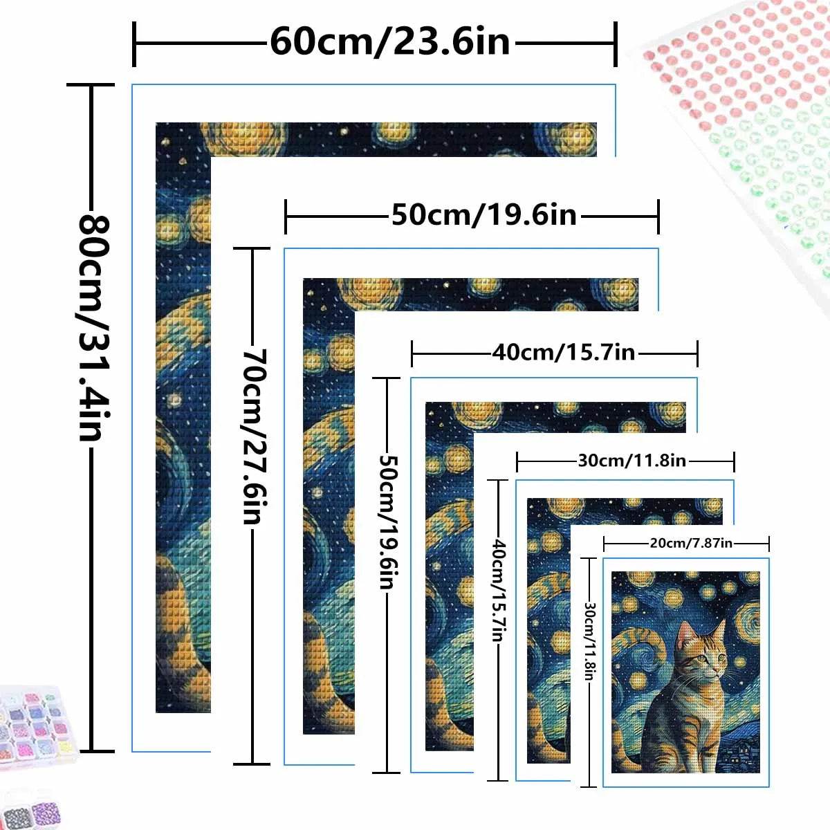 DIY Full Diamond Painting Cat under the stars Mosaic Adult Dot diamond cross stitch set living room bedroom decorative painting