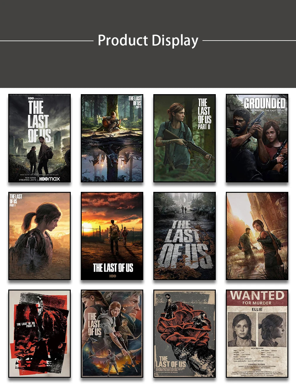 KSUMRET Movie Game Canvas Wall Art Print Poster Decorative Painting Modern Home Decor Give Movie Gift Unframed
