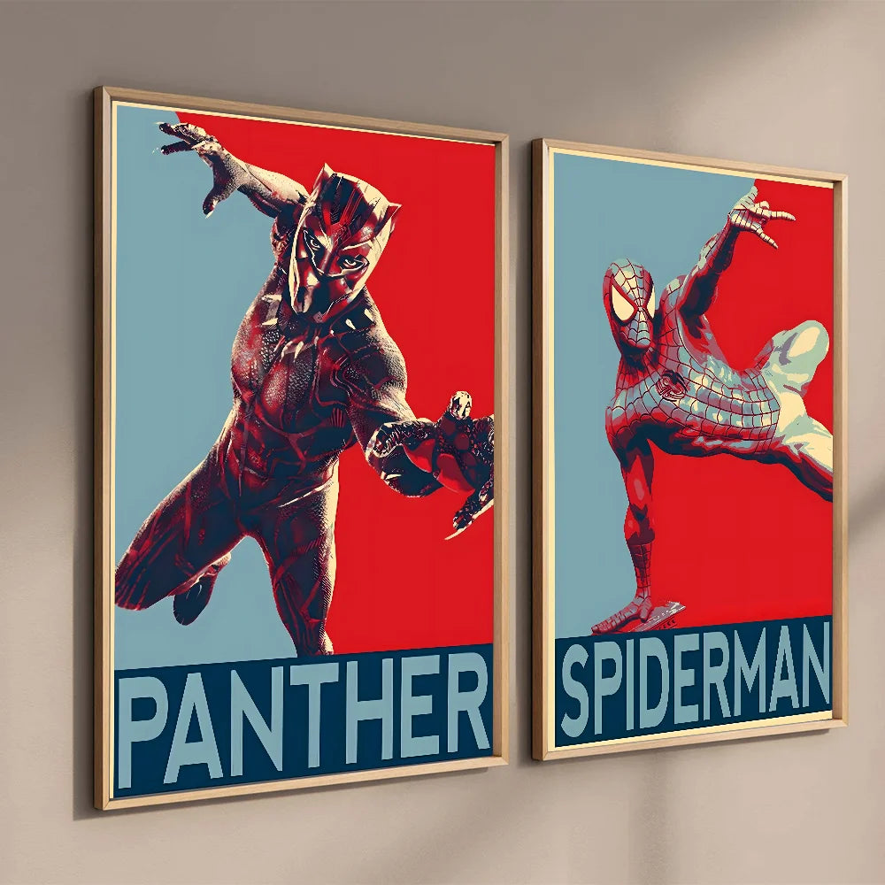 Hero Frameless Painting Movie Spider Man Art Poster Bedroom Bedside Wall Sticker Living Room Modern Home Decoration