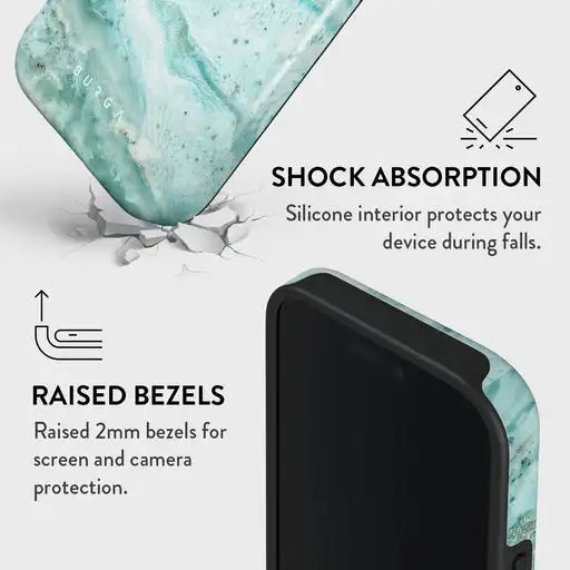 Uluwatu Waves BURGA Phone Case for iPhone 16 15 14 13 12 11 X XS XR XSMAX 7 8 Pro Max Plus Luxury Double-layer Back Cover