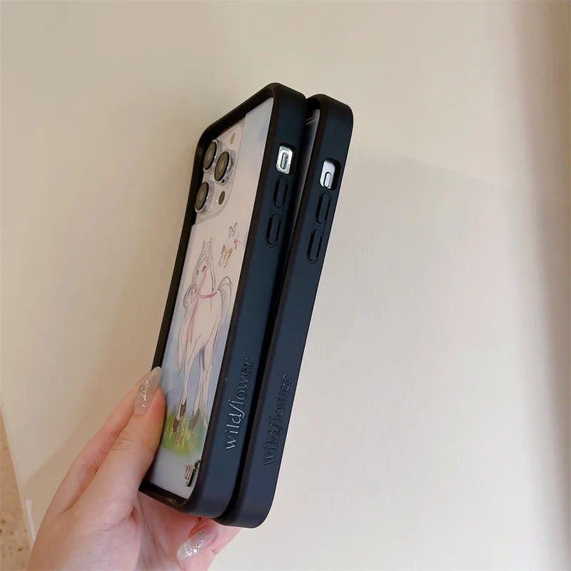 Wildflower 3D Little Angel Devil Phone Case for iPhone 16 15 14 13 12 Pro Max Plus 16pro 15pro WF Fawn Precious Pony Cute Cover