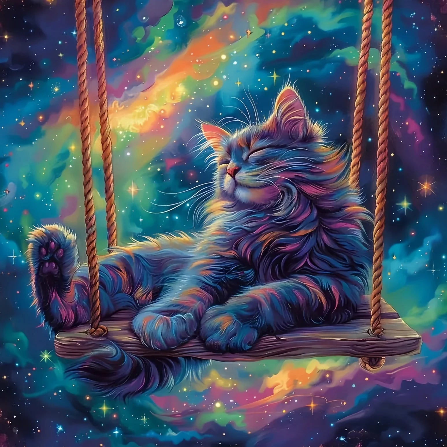 Handpainted Oil Painting Animal Cat Unframe Adult Painting by Numbers Dog Lion Acrylic Paint Wolf Home Living Room Art Craft