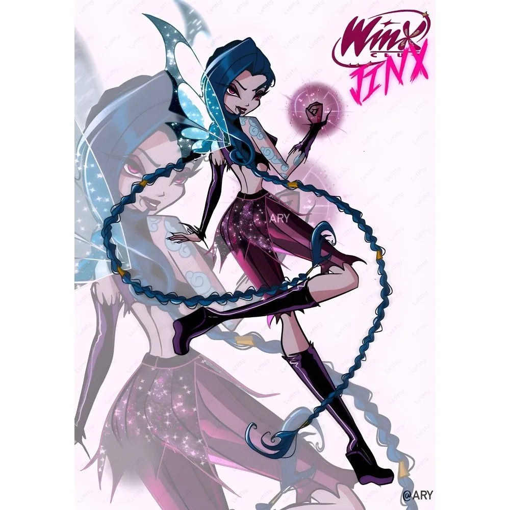 Cartoon Anime Game Arcane J-Jinx Main Art Poster Sticky Wall Art Printing Waterproof Home Living Bed Room Bar Aesthetic Decor